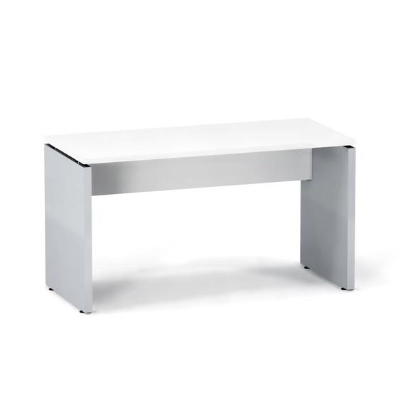 Imagem de Mesa Secretária Pé Painel P25 Pandin 1,20 M Branco e Cinza