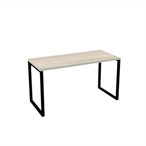 Imagem de Mesa Secretaria Pe Tubolar Home Office Pandin Casa Blanca e Preto   1.34 M