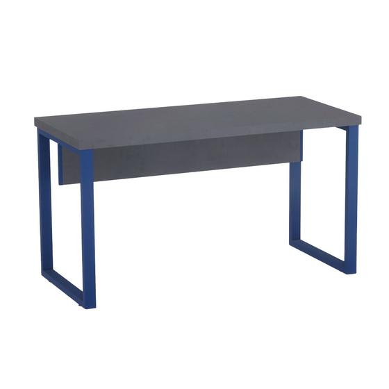 Imagem de Mesa Secretária Tubolar PE 40 Pandin 1,20 M Grafito e Azul Del Rey