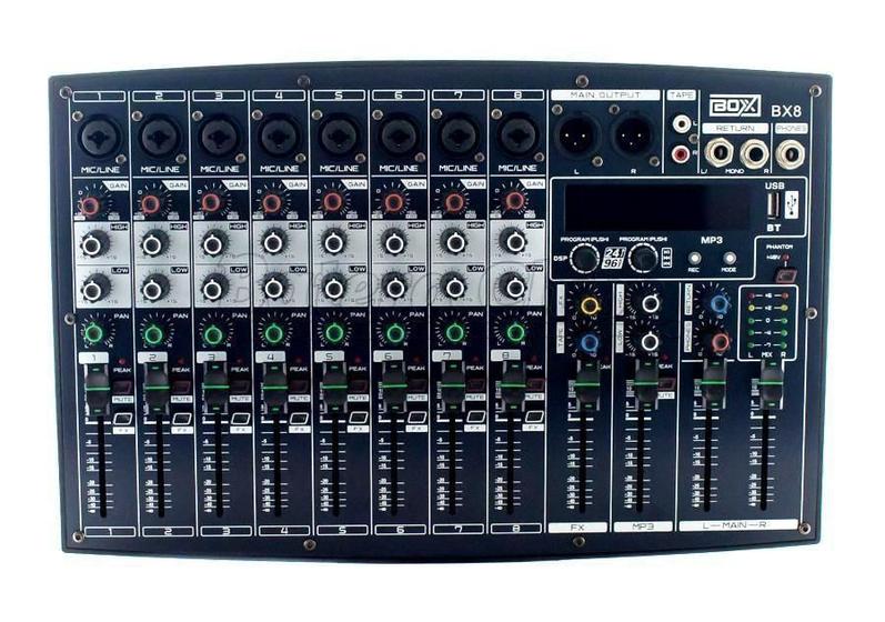 Imagem de Mesa Som Mixer Boxx Bx8 8 Canais Lives E Gravações Interface