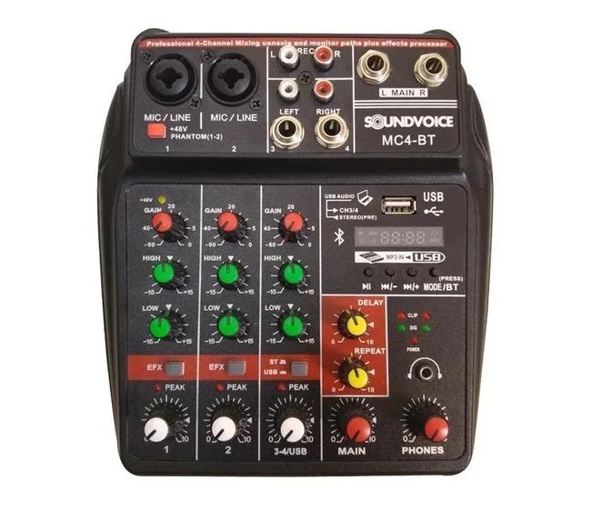 Imagem de Mesa soundvoice 4 canais ef/eq  mc4bt