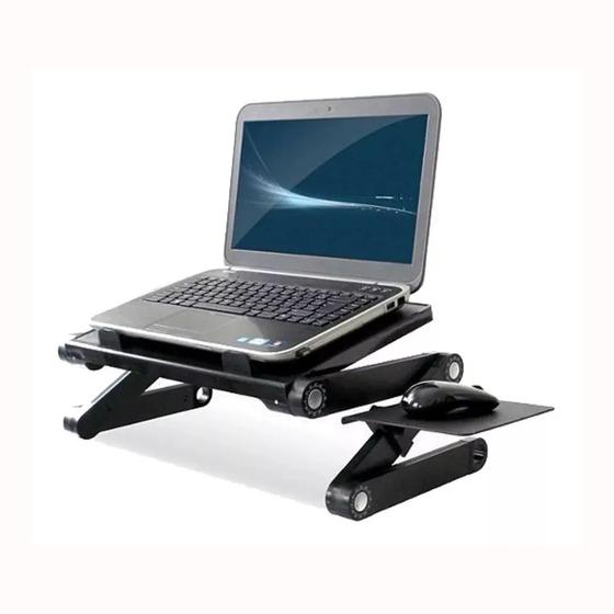 Mesa Suporte Multiuso Para Notebook Dobrável Articulada em Alumínio Firme e Resistente Menor preço em Mesa Suporte Multiuso Para Notebook Dobrável Articulada em Alumínio Firme e Resistente
