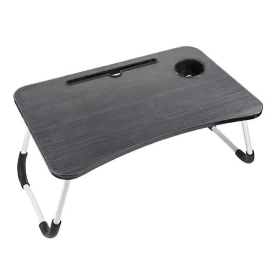 Imagem de Mesa Suporte Para Notebook Mdf Multiuso Dobrável Cama Sofá