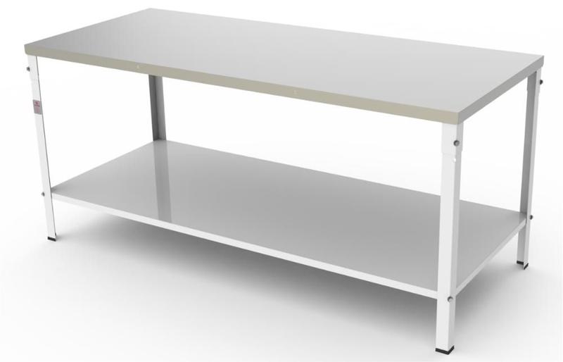 Imagem de Mesa Tampo Inox 160 cm Compartimento Inferior M-160 N Braesi