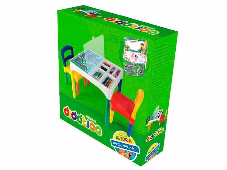 Mesinha Didática de Atividades Infantil 2 Cadeiras Poliplac - Mesa de ...