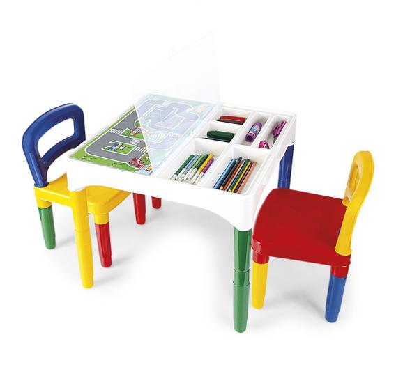Imagem de Mesinha Didática Mesa Infantil Com 2 Cadeiras - Poliplac