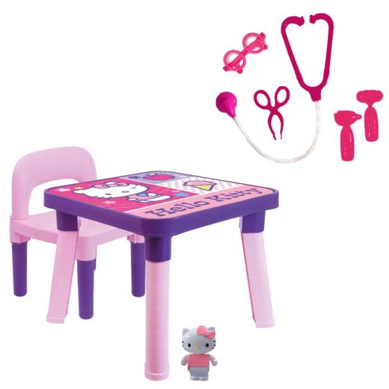 Imagem de Mesinha Infantil Didática Hello Kitty + Kit Doctor Médico