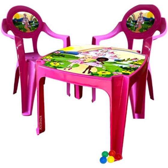 Imagem de Mesinha Mesa Infantil Com 2 Cadeiras Para Menina Ou Menino