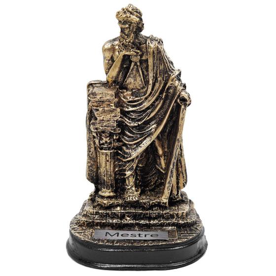 Imagem de Mestre Maçonaria Imagem Dourado Escultura Estátua de Resina