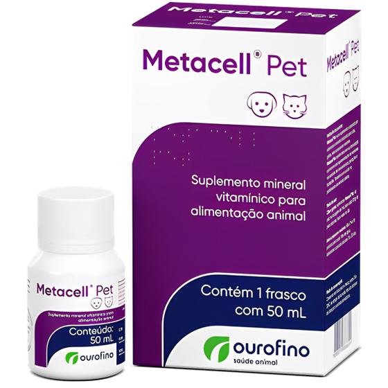 Imagem de Metacell Pet Suplemento Vitaminico 50ml Ouro Fino