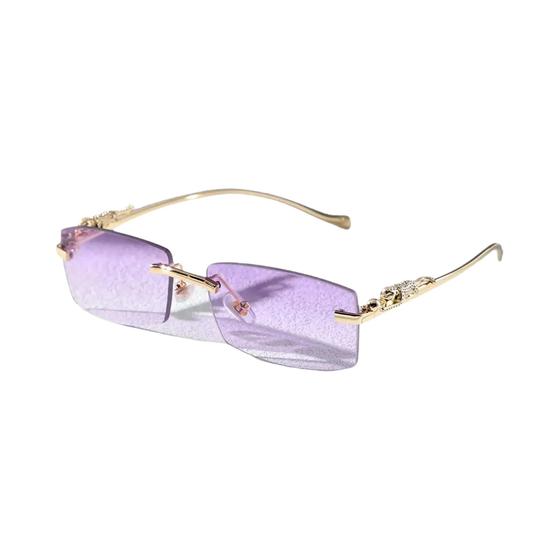 Imagem de Metal Rimless Quadro Quadrado Óculos, Acessórios Animais, Street Snap, Moda Unisex, 1Pc