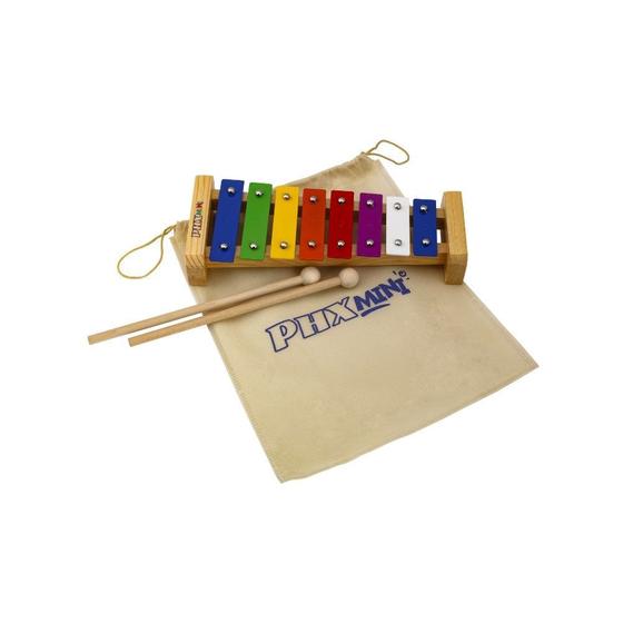 Imagem de Metalofone xilofone infantil phx tg8-2 colorido com 8 notas