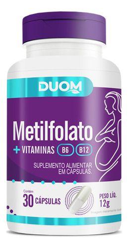 Imagem de Metilfolato Ácido Fólico 30 Cápsulas Duom