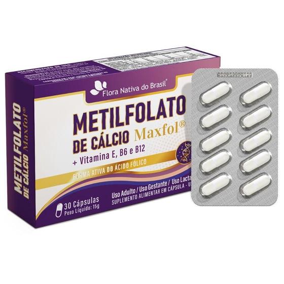 Imagem de Metilfolato Maxfol Com Vitaminas 30 Cápsulas - Flora Nativa