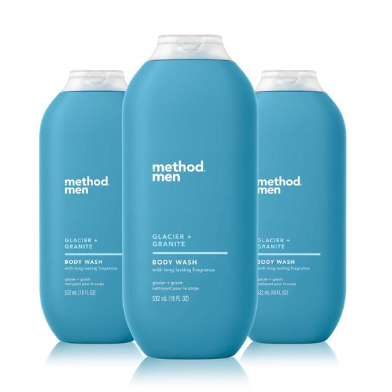 Imagem de Método de Lavagem Corporal Men Glacier + Granite - 540ml (Pacote com 3)