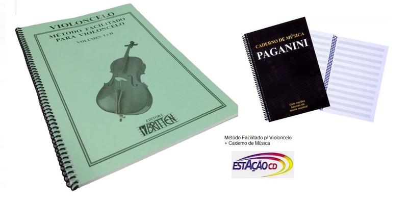 Imagem de Método Facilitado p/ Violoncelo  Vol.1e2 + Caderno de Música