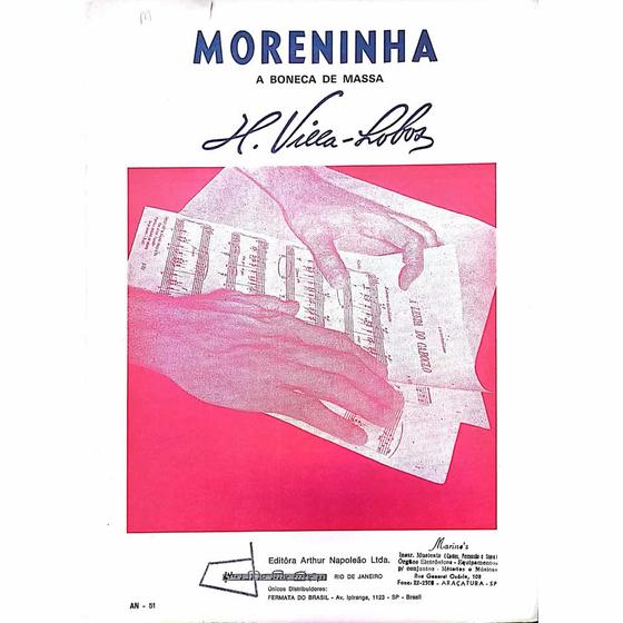 Imagem de Método Partitura Piano - MORENINHA A BONECA DE MASSA - H. Villa Lobos