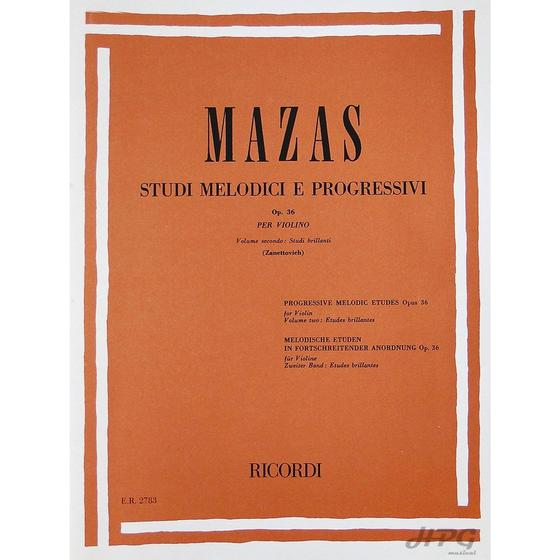 Imagem de Método Violino Mazas Estudi Melodici e Progressivi Op.36 vol 2