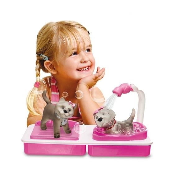 Imagem de Meu Pet Shop Infantil Com Duchinha Água Gatinho 980 - Anjo Brinquedos