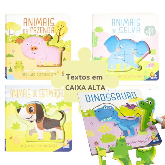 Imagem de Meu Primeiro Livro Quebra-cabeça Kit 4 Livrinhos Cartonados Para Bebês