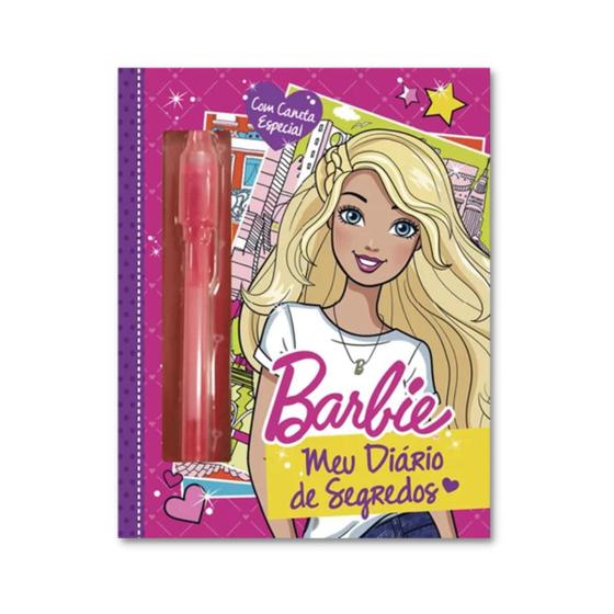 Imagem de Meus Segredos Diário+Caneta Mágica 96 Páginas Barbie