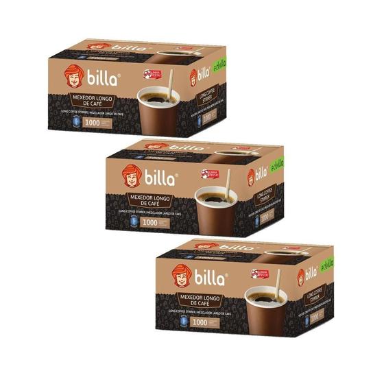 Imagem de Mexedor/Palheta Bambu Café 17 Cm Billa - 3 Cx Com 1000 Uni