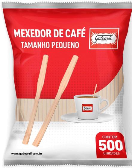 Imagem de Mexedor / Palheta De Madeira Para Café 9Cm Pacote 500 Unid