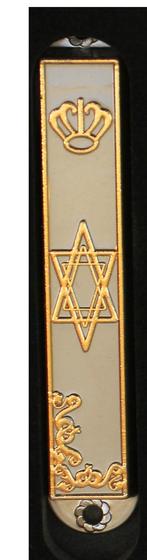 Imagem de Mezuzá Judaico 8 Cm Estrela De Davi - De Israel + Pergaminho