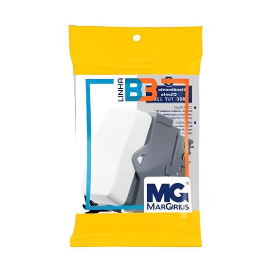 Imagem de MG B3 Módulo Interruptor Simples 10A-250v Branco
