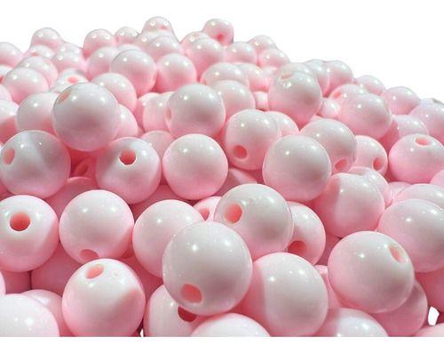 Imagem de Miçanga Bola Acrílica 8mm Rosa Bebe 500g 