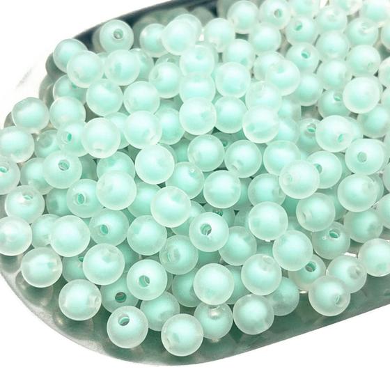 Imagem de Miçanga Bola Fosca 8mm Com Miolo Colorido Candy Colors Para Pulseira Colar Bijuterias Pulseirinhas Aprox.400 Bolinhas