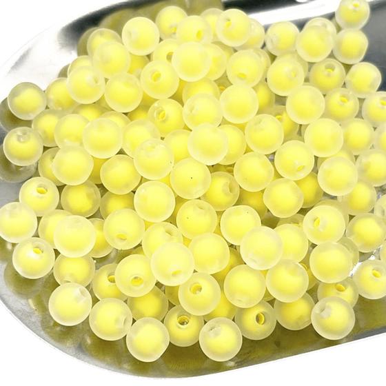 Imagem de Miçanga Bola Fosca 8mm Com Miolo Colorido Candy Para Pulseira Infantil Colar Bijuterias Pulseirinhas Aprox.200 Bolinhas