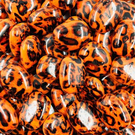 Imagem de Miçanga Passante Laranja Com Preto 24x18mm Oval 10pçs 33g