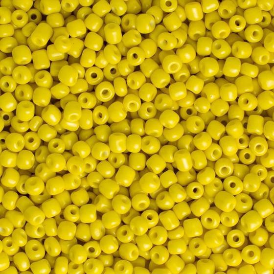 Imagem de Miçanga Vidro Amarelo 3,6Mm 100G Para Guia Umbanda Candomblé