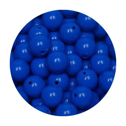 Imagem de Miçangas Bola Leitosa Plástica 6mm 10g Azul Royal +/- 100 UN
