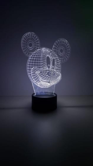 Imagem de Mickey Luminária led pilha 1 cor Decoração