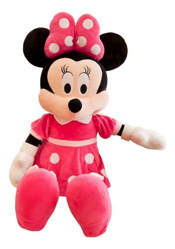 Imagem de Mickey Minnie Mouse Pelúcia Infantil Vermelho Rosa 35cm