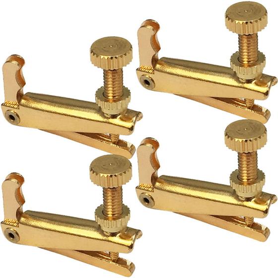 Imagem de Micro Afinador Violino Tarttan Dourado (kit com 4)