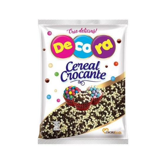 Imagem de Micro Cereal Crocante Branco Preto Decora Doces Cupcakes 80g