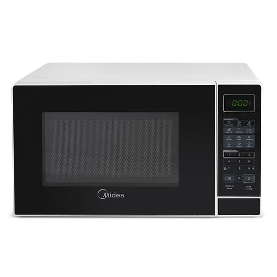 Imagem de Micro-ondas 20L Branco Porta Preta Minuto Fácil Midea