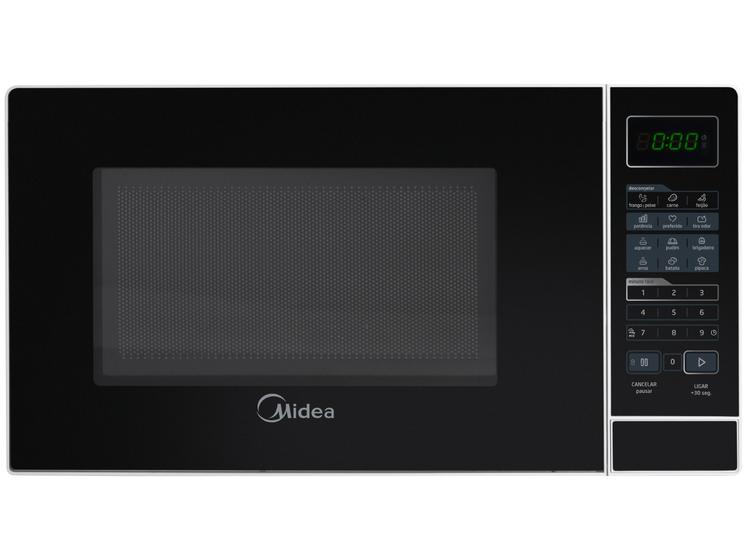 Micro-ondas 20L Branco Porta Preta Minuto Fácil Midea