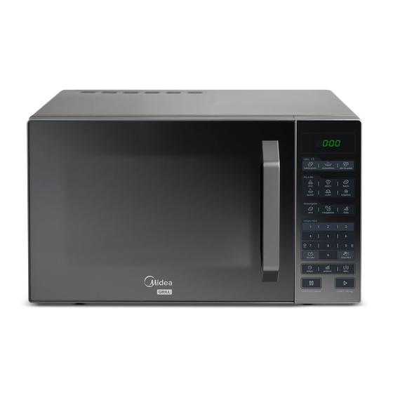 Micro-ondas 35l grill prata espelhado midea mxga35s1/mxga35s2 Imagem de Micro-ondas 35l grill prata espelhado midea mxga35s1/mxga35s2