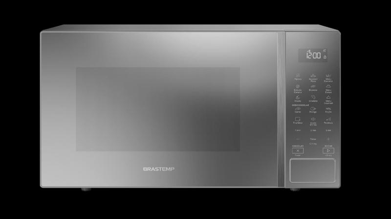 Imagem de Micro-ondas Brastemp 32 Litros BMS46AR com com Menu Gourmet Frente Espelhada Inox 220V 900W