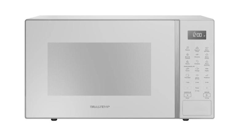 Imagem de Micro-ondas Brastemp 32 Litros com Menu Gourmet, Prato giratório e Painel LCD Branco 220V