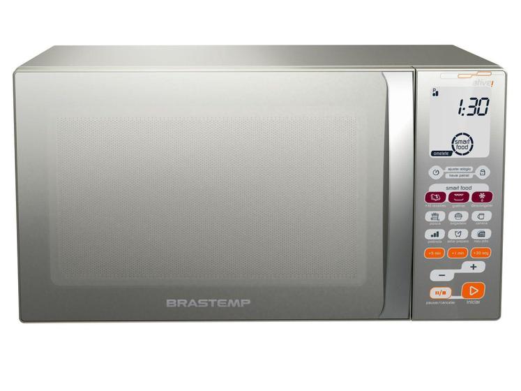 Micro-ondas Brastemp Ative! Grill BMT45BRHNA - 30L Inox Menor preço em Micro-ondas Brastemp Ative! Grill BMT45BRHNA - 30L Inox