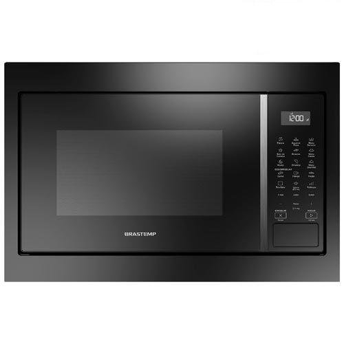 Imagem de Micro-ondas Brastemp de Embutir com 18 Receitas Pré Programadas e Design Sofisticado Preto 32L BM146AE