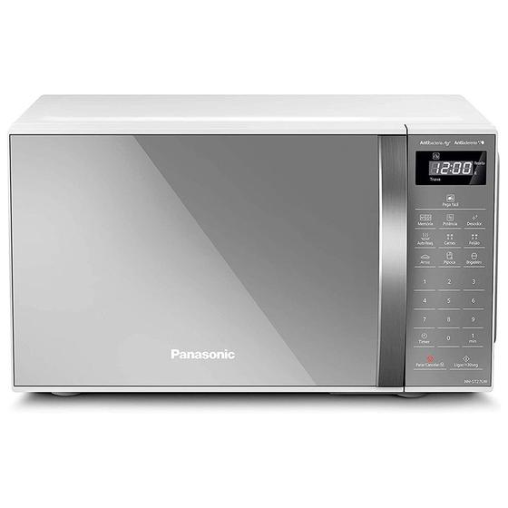 Imagem de Micro-Ondas Panasonic 21L Branco Espelhado 220V com Tira Odor e Antibactéria AG - NN-ST27LWRUK