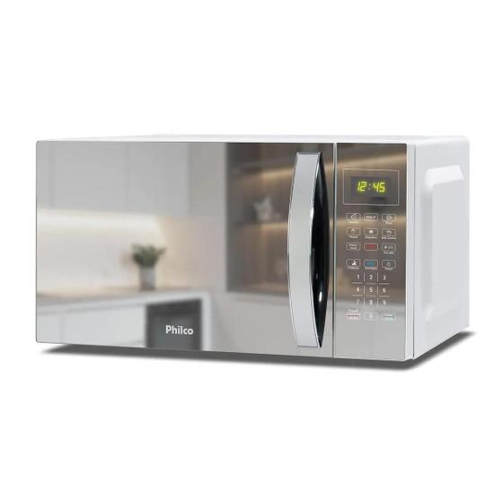 Micro Ondas Philco 33L Pintura Limpa Fácil PMO38E 127V Prata