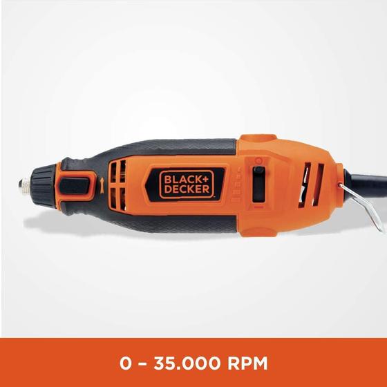 Micro Retifica 180w C/ 113 Peças Rt18k Black+Decker 110 220V Menor preço em Micro Retifica 180w C/ 113 Peças Rt18k Black+Decker 110 220V