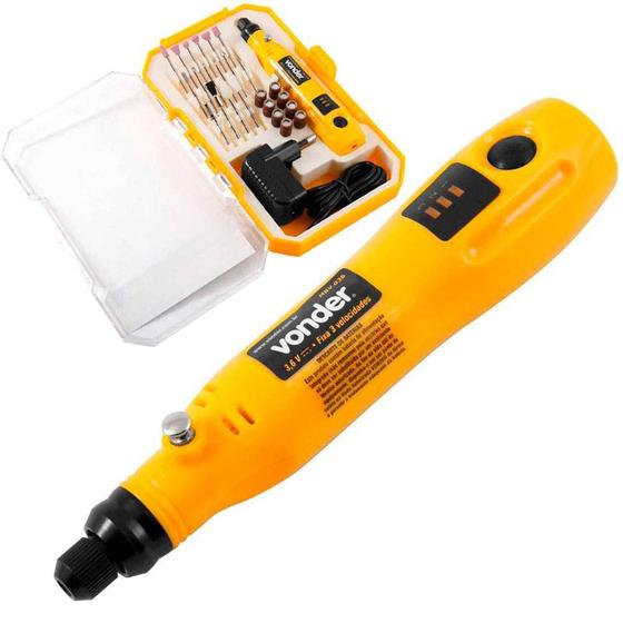 Imagem de Micro Retífica à Bateria com 24 Acessórios Bivolt MBV 036 VONDER